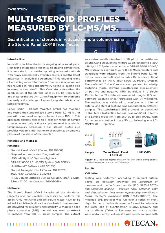 Case study Multi-steroid profiles measured by LC-MSMS