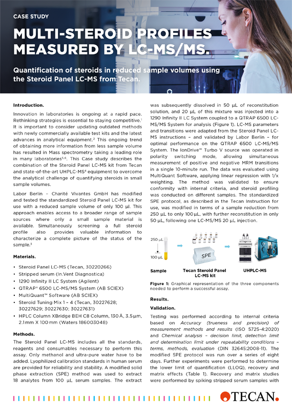 Case study: multi-steroid profiles measured by LC-MS/MS