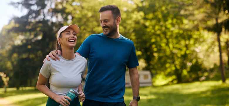 man and woman doing outdoor sports